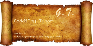 Godány Tibor névjegykártya